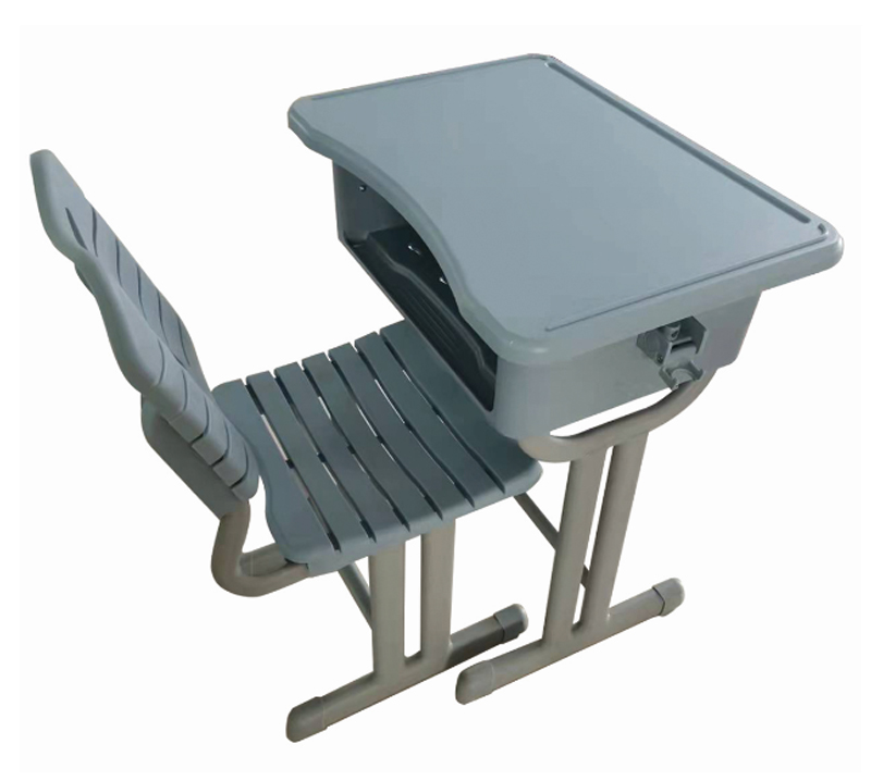 注塑雙柱固定課桌椅